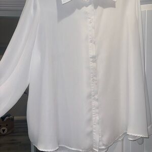 Elegant White Button-Up Blouse